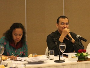 Arief Yuwono (right) at Coordination Meeting of Climate Change Adaptation Programs in Jakarta, Monday (26/5). Photo: January Hakam.