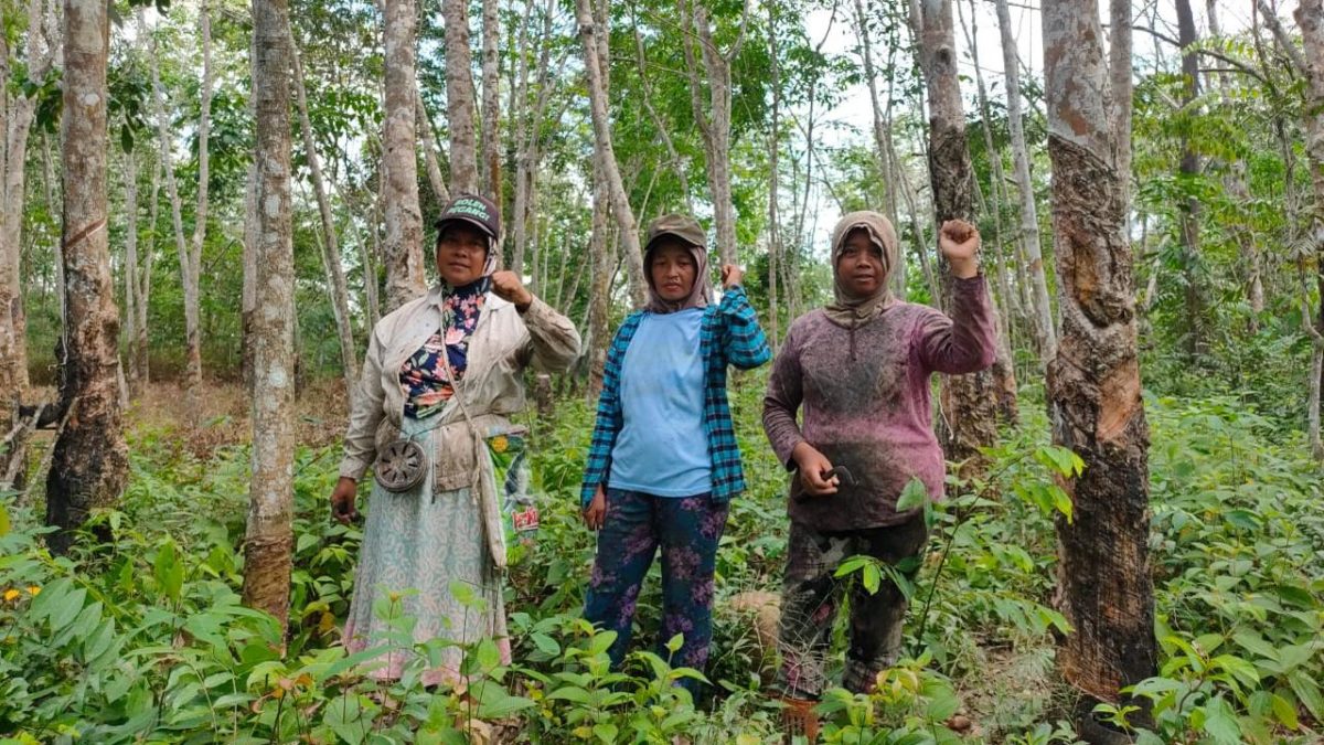 Warga Cawang Gumilir, yang menjadi korban penggusuran PT Musi Hutan Persada (MHP)