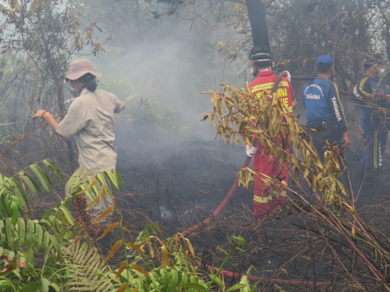 Sumarni Laman ikut jadi relawan pemadam karhutla