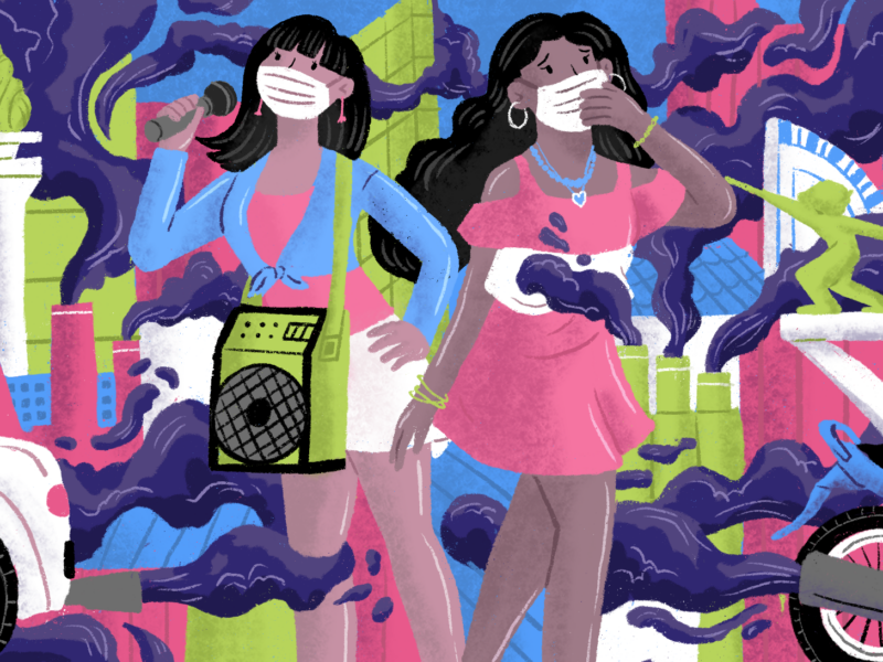 ilustrasi transpuan dan polusi udara
