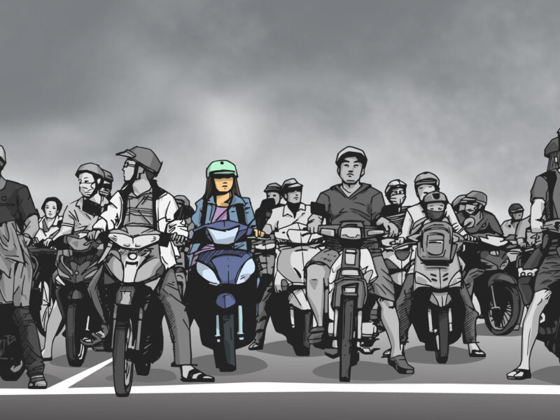 Illustration of motorcyclists by Shutterstock
