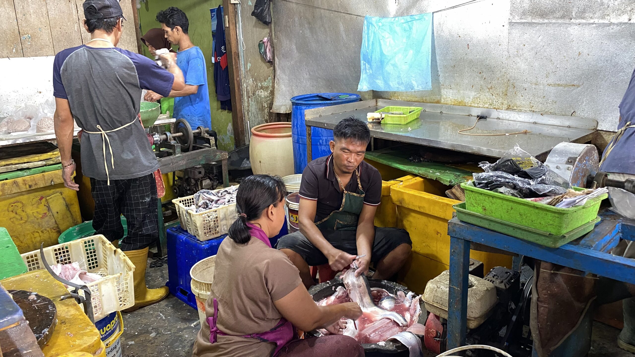 Fish kiosk in Cinde Market Palembang