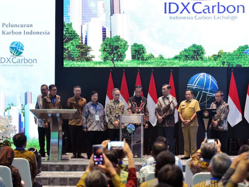 President Joko Widodo at the IDX Carbon launch