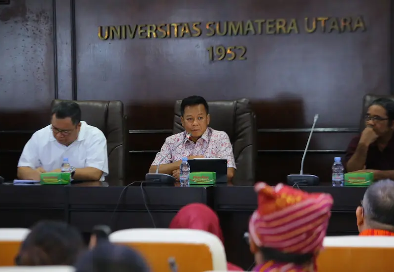 Diskusi budaya Karo di Kampus Universitas Sumatera Utara. ( Foto: USU)