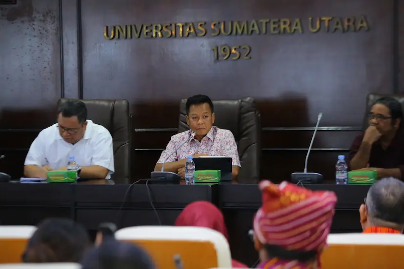 Diskusi budaya Karo di Kampus Universitas Sumatera Utara. ( Foto: USU)
