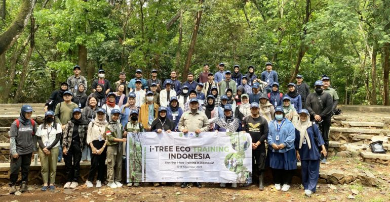 IPB University bersama United States Forest Services (USFS) berkolaborasi menggelar pelatihan i-Tree Eco. (Foto: IPB University)