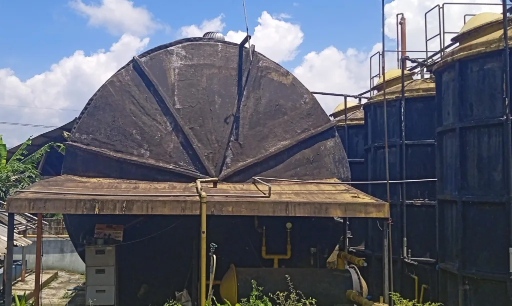 Reaktor IPAL limbah tahu Sumedang di Kampung Giriharja, Desa Kebonjati, Kecamatan Sumedang Utara. (Foto: Ekuatorial.com)