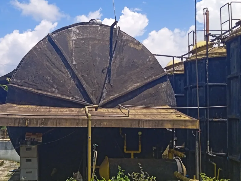 Reaktor IPAL limbah tahu Sumedang di Kampung Giriharja, Desa Kebonjati, Kecamatan Sumedang Utara. (Foto: Ekuatorial.com)