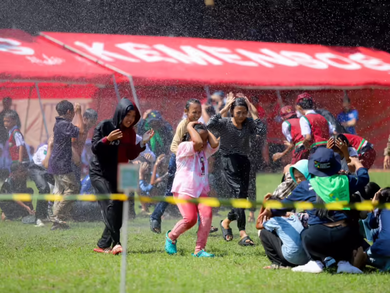 Simulasi bencana di Kota Bandung