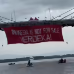 Upacara kemerdekaan dan lara IKN di Teluk Balikpapan