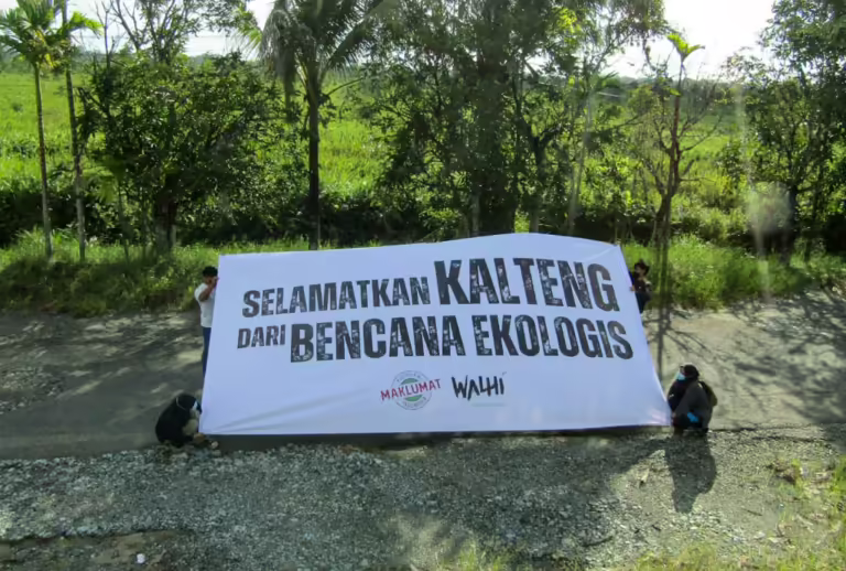 Penguasaan lahan oleh korporasi di Kalimantan Tengah dikhawatirkan meningkatkan bencana ekologi. (WALHI Kalimantan Tengah)
