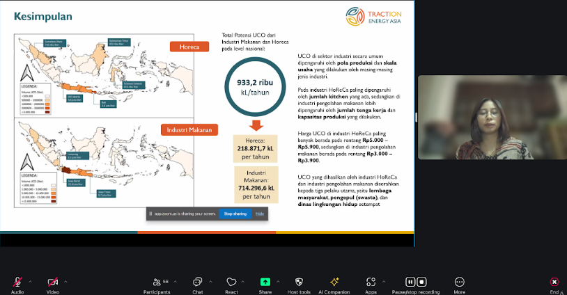 Studi Potensi Ketersediaan dan Model Pengumpulan UCO di Sektor Industri sebagai Feedstock Biofuel. Minyak jelantah energi terbarukan.