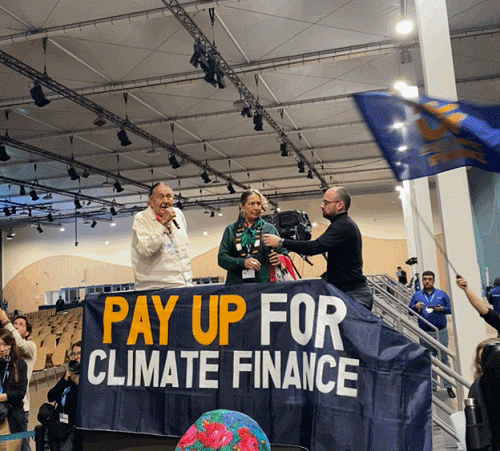 Global Day of Action di Baku, Azerbaijan. Foto: WALHI