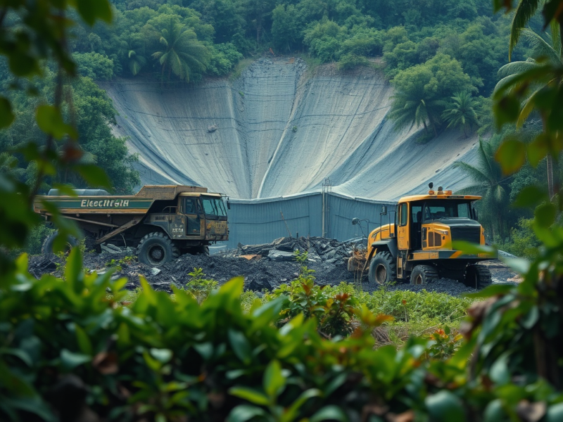 ilustrasi tambang nikel pemasok baterai kendaraan listrik