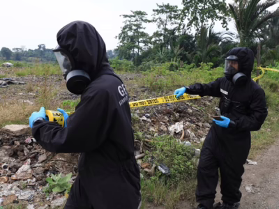 Penyelidikan radiasi di Kawasan Industri Modern (KIM) Cikande, Serang, Banten, (Kementerian Lingkungan Hidup)