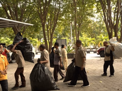 Pengelolaan sampah di kampus Undana. (Undana)