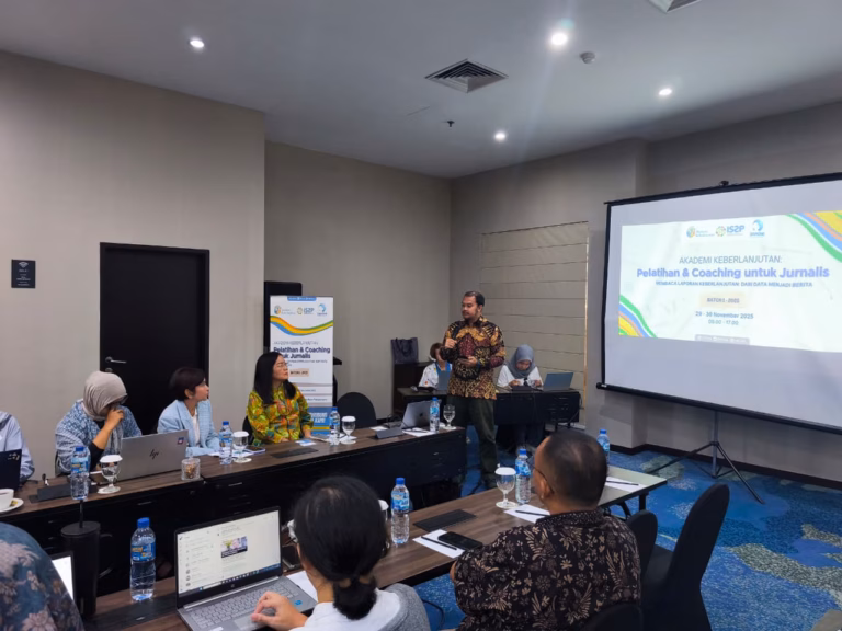 Memperkuat ekosistem jurnalisme keberlanjutan di Indonesia, mulai dari basis data, dialog konstruktif hingga pengungkapan keberlanjutan di industri